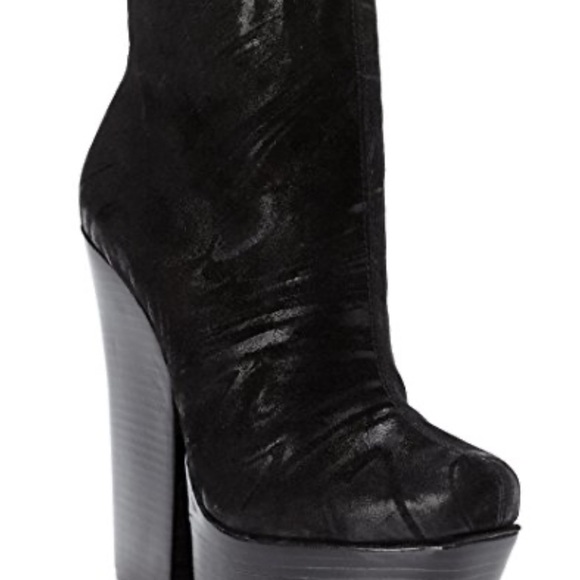 Alice + Olivia Black URMILA PLATFORM ZIP UP Heeled Boots - Picture 1 of 8